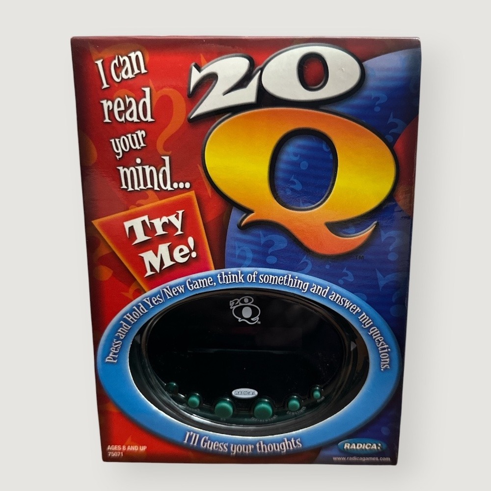 Radica 20Q Handheld Electronic Mind Reading Game Black Blue Model 75071 NIB